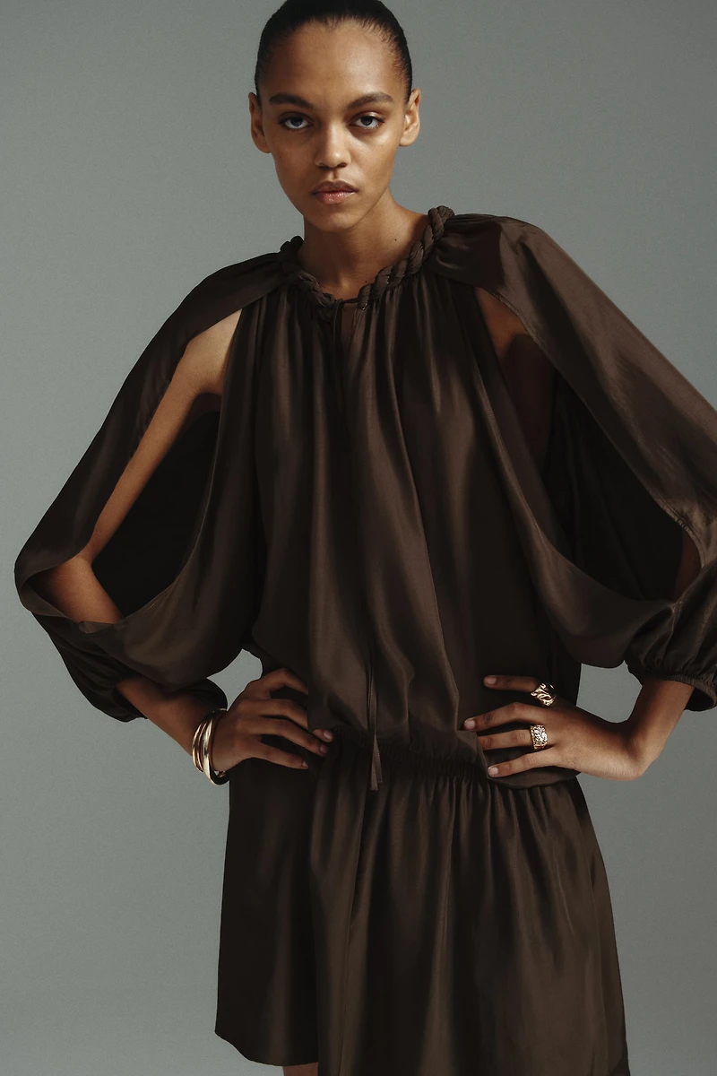 Robe tunique avec détail tressé