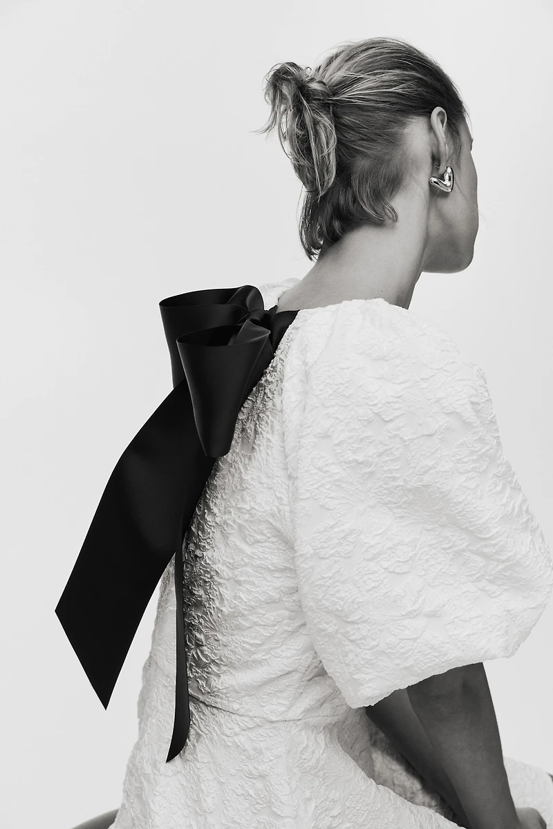 Balloon-Sleeved Dress