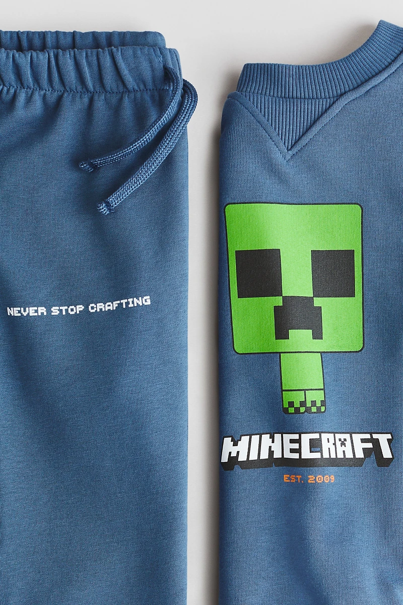 2-Piece Printed Sweatshirt and Joggers Set