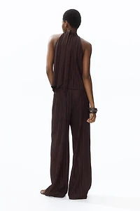 Crinkled Pull-On Pants