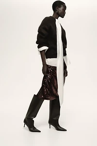 Jupe midi à sequins