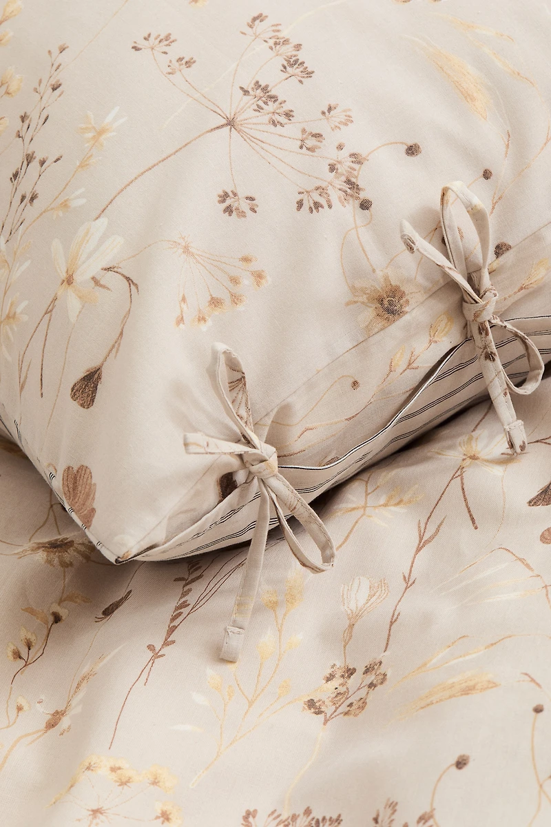 Floral-Print Twin Duvet Cover Set