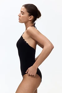Padded-Cup Halterneck Swimsuit