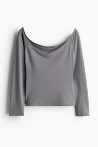 Off-the-shoulder Jersey Top