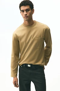 T-shirt à manches longues ample en jersey