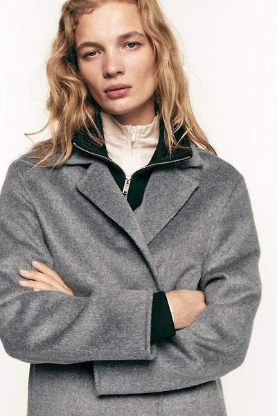 Handmade wool-blend coat