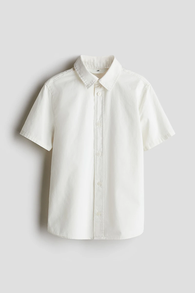 Short-Sleeved Cotton Shirt