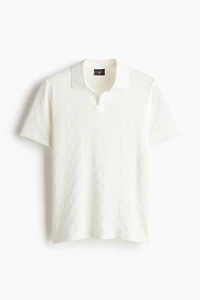 Slim Fit Textured Polo Shirt