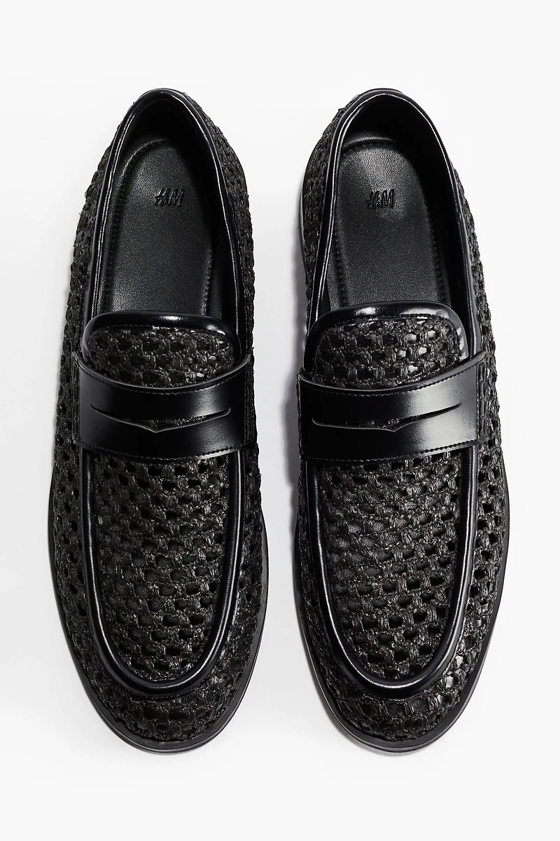 Mesh-Look Loafers
