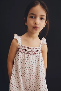 Floral-Print Cotton Romper Suit