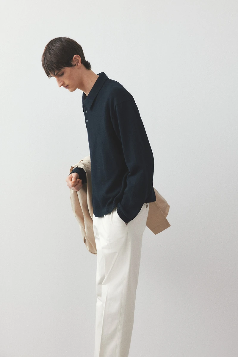 Regular-Fit Crease-Leg Chinos