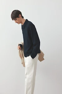 Regular-Fit Crease-Leg Chinos