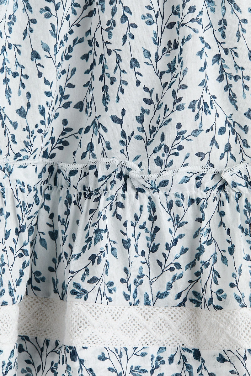 Tiered Viscose-Blend Skirt