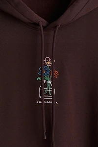 Loose Fit Printed Hoodie