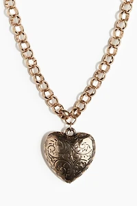 Heart-Pendant Chain Necklace
