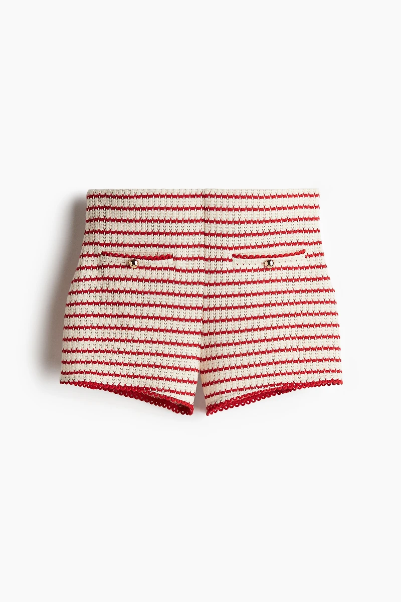 Textured-Knit Shorts