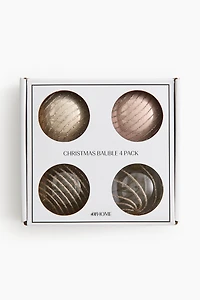 Lot de 4 boules en verre à motif