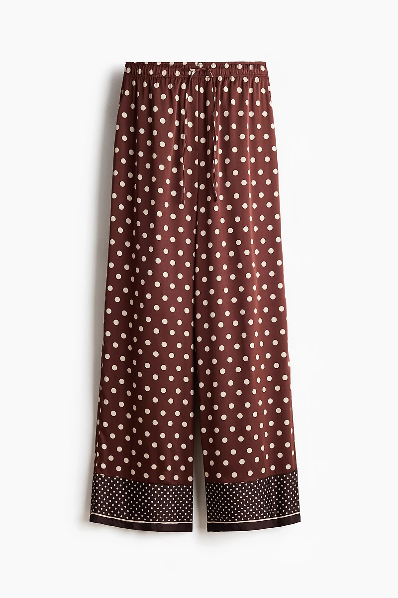 Wide-Leg Drawstring Pants