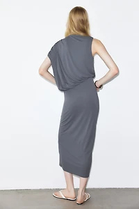 Robe maxi à effet drapé
