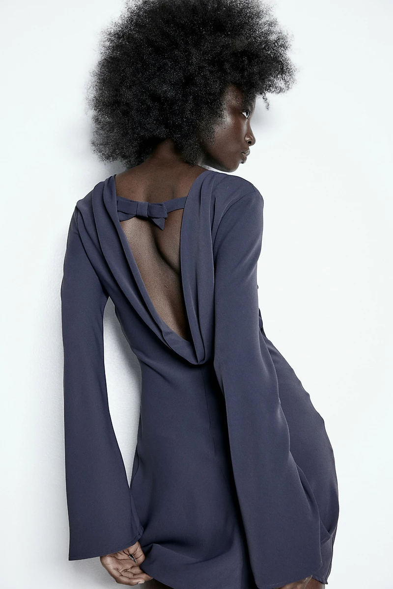 Cowl-Back Dress