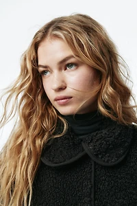 Teddy Fleece Jacket with Collar