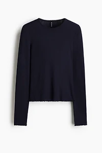 Pointelle Jersey Top
