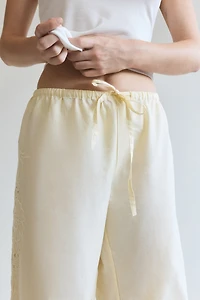 Pantalon de pyjama brodé