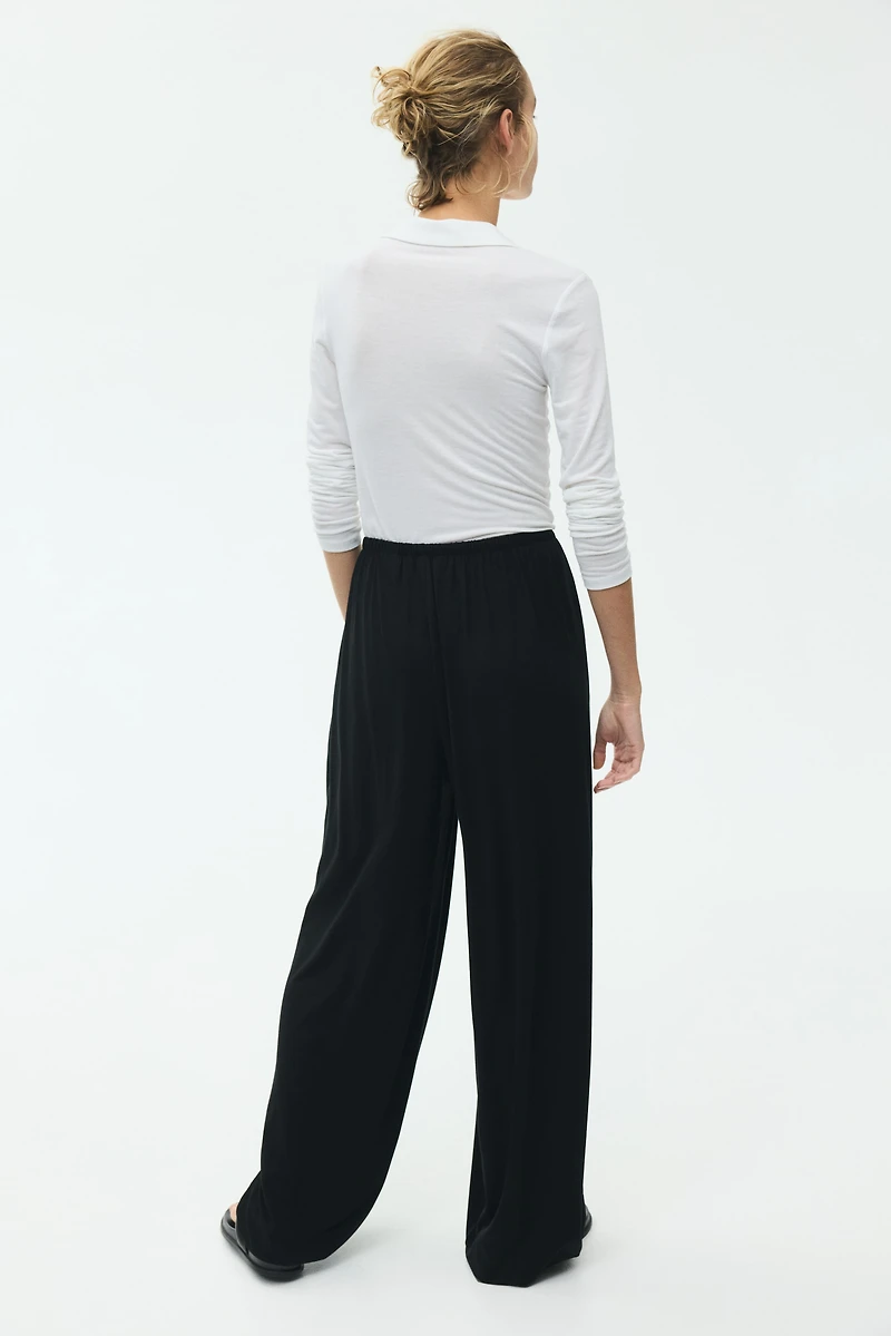 Balloon-Leg Pants with Drawstring