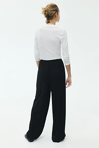Balloon-Leg Pants with Drawstring