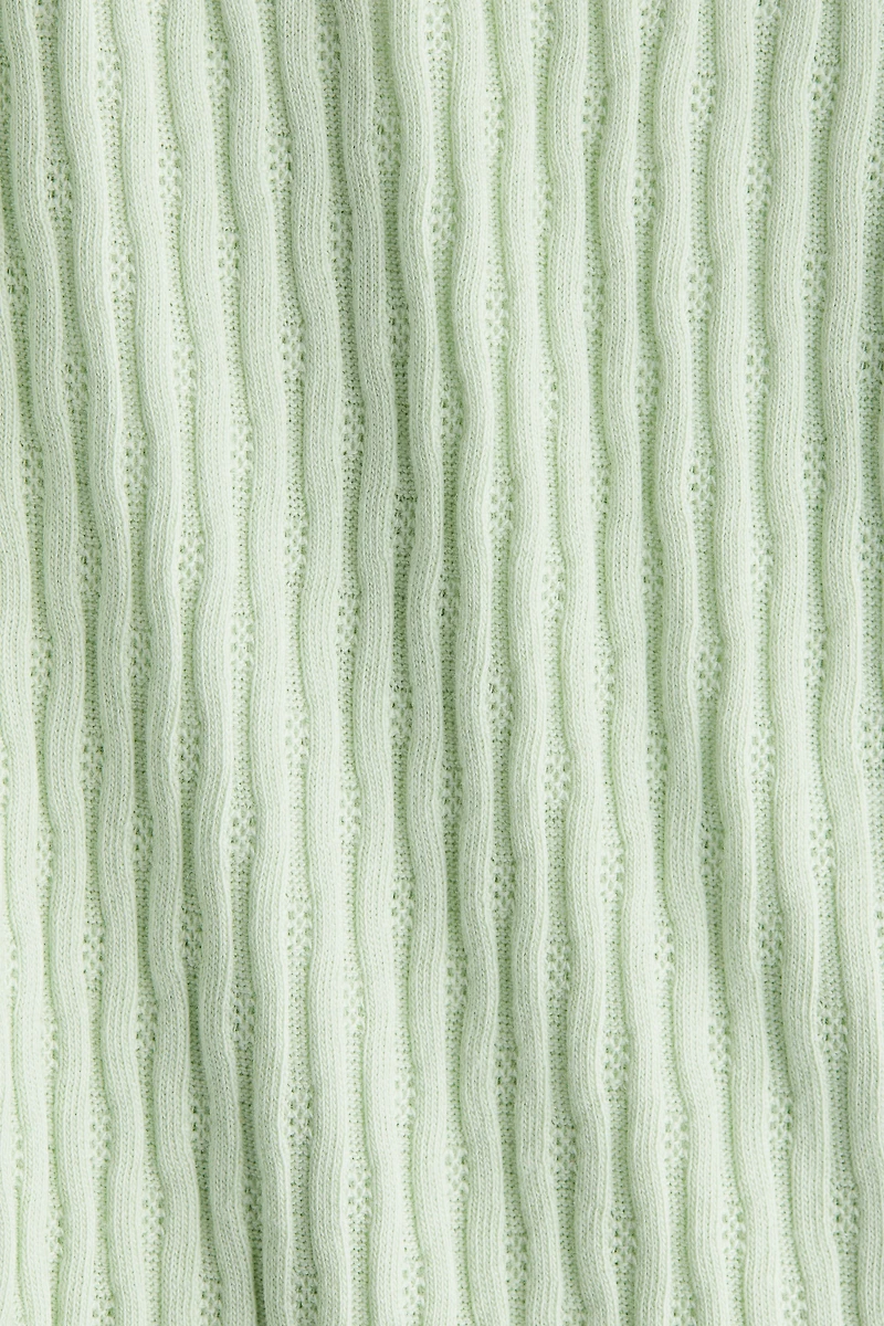 Flounce-Trimmed Cotton Top