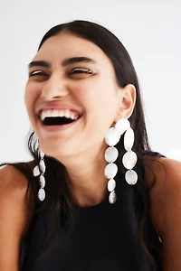 Boucles d'oreilles avec disques en métal