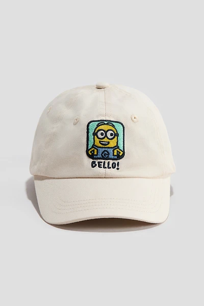 Casquette imprimée en sergé