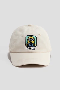 Casquette imprimée en sergé