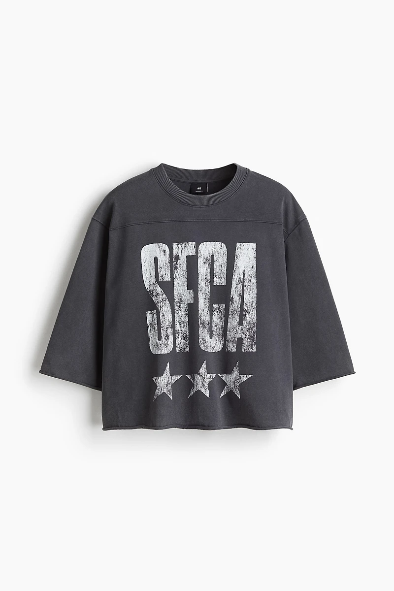 Oversized-Fit Cropped T-Shirt