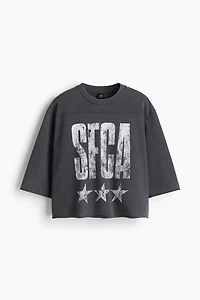 Oversized-Fit Cropped T-Shirt