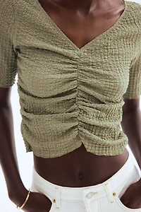 Draped Textured Top