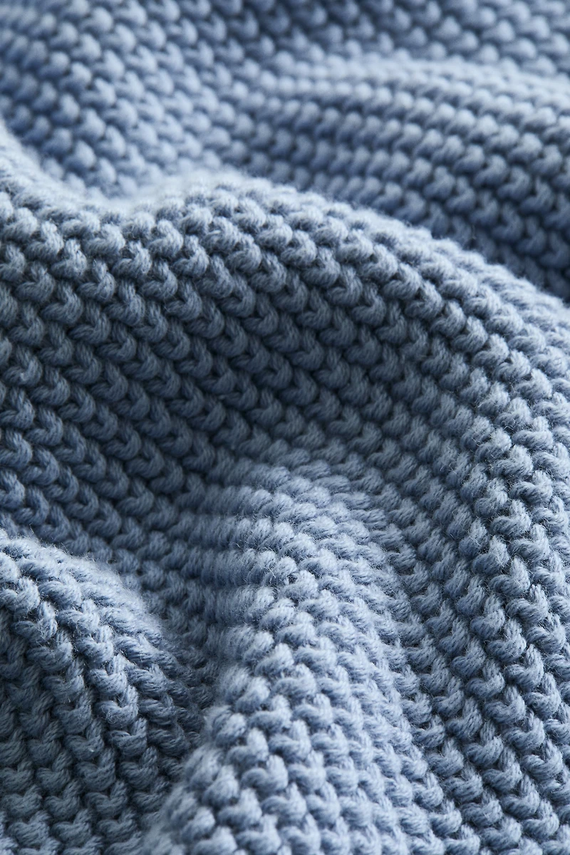 Moss-Stitched Cotton Baby Blanket