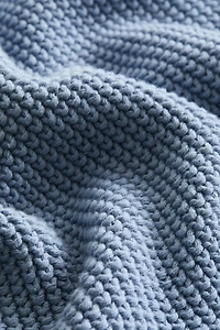 Moss-Stitched Cotton Baby Blanket