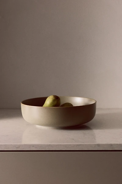 Reactive-Glaze Stoneware Serving Bowl