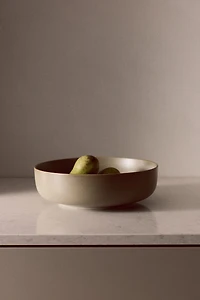 Reactive-Glaze Stoneware Serving Bowl