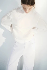 Jean large taille haute