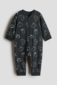 Patterned Pajama Jumpsuit