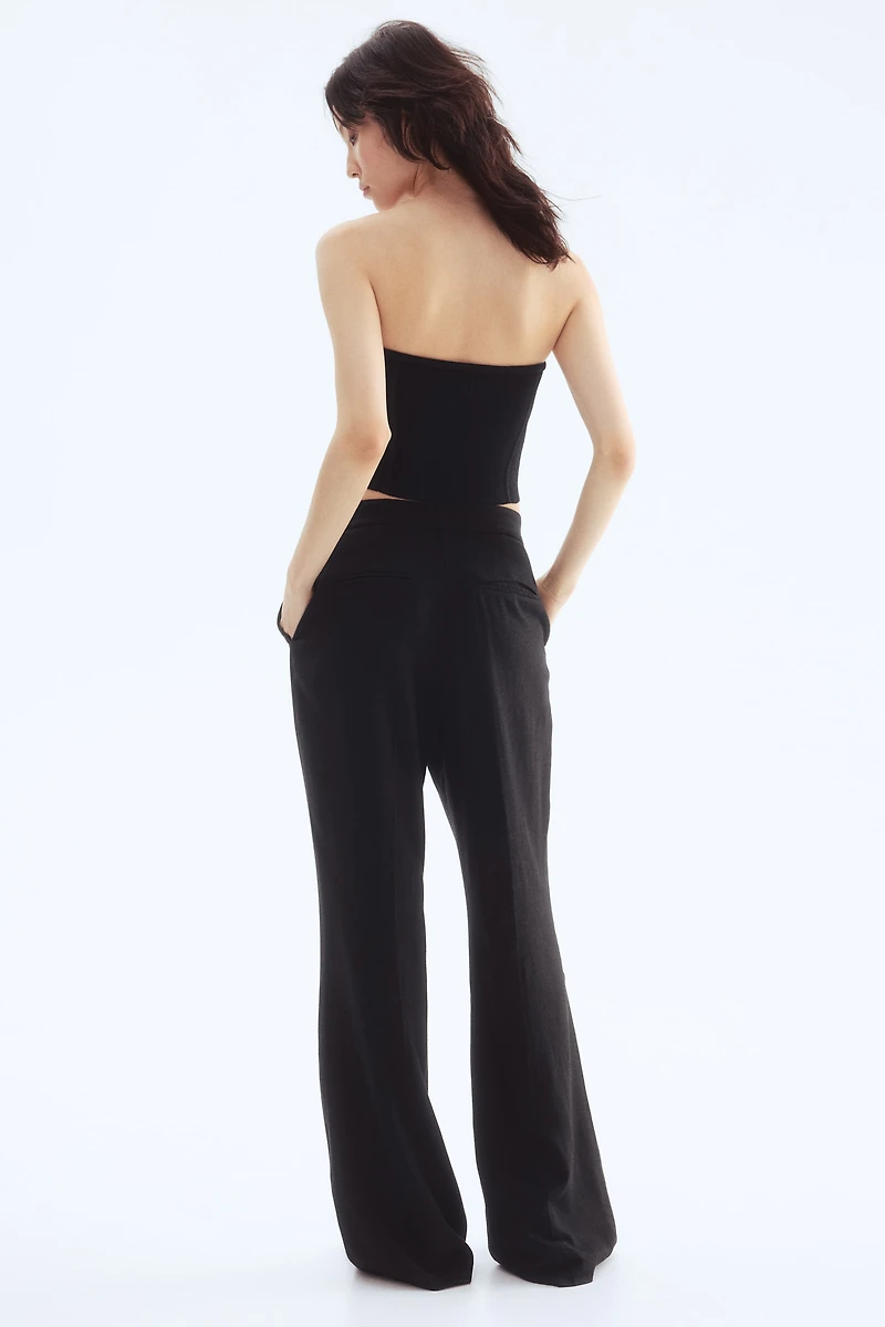 Bootcut Linen-Blend Pants