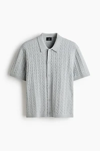 Regular-Fit Cable-Knit Shirt