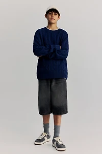 Cable-Knit Cotton Sweater