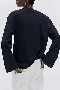 Haut en coton à l'aspect délavé