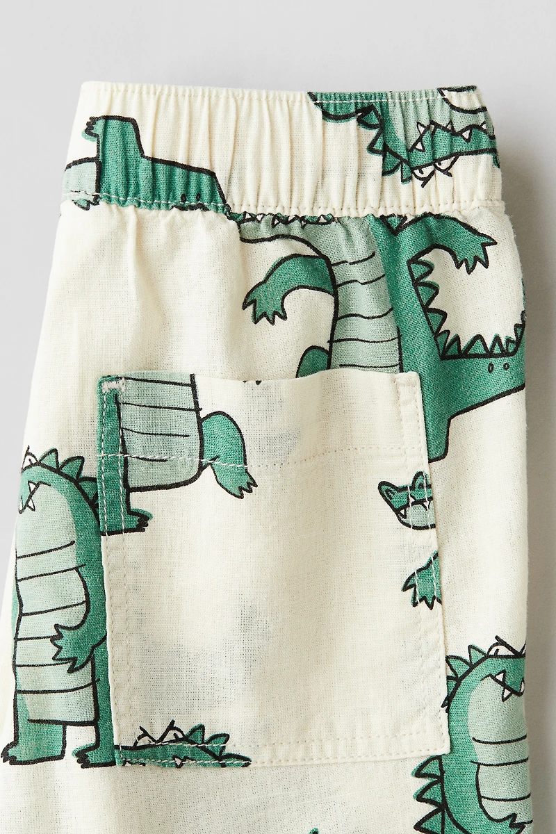 Short en lin mélangé