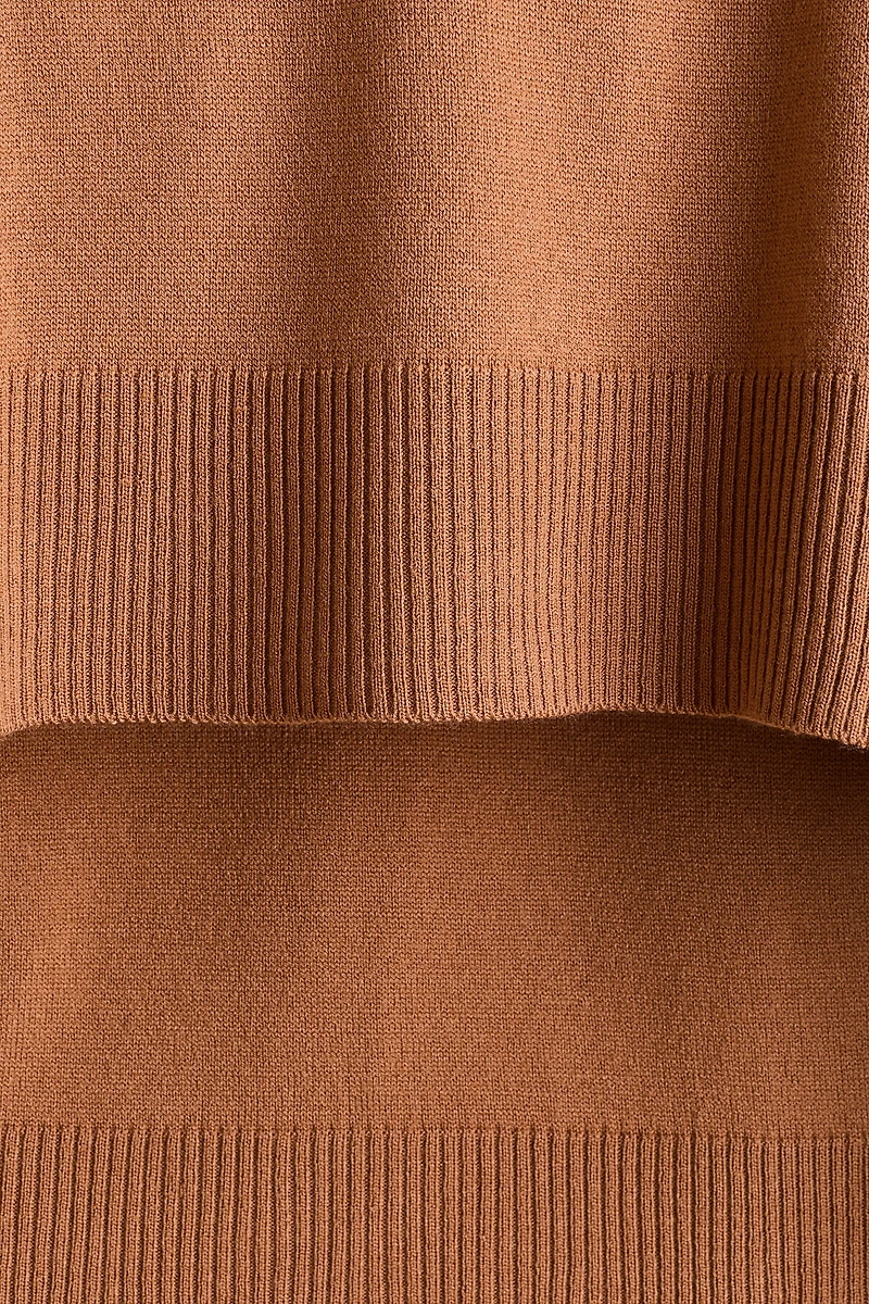 Scarf-Detail Sweater