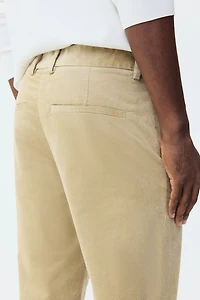 Pantalon coupe classique en velours côtelé