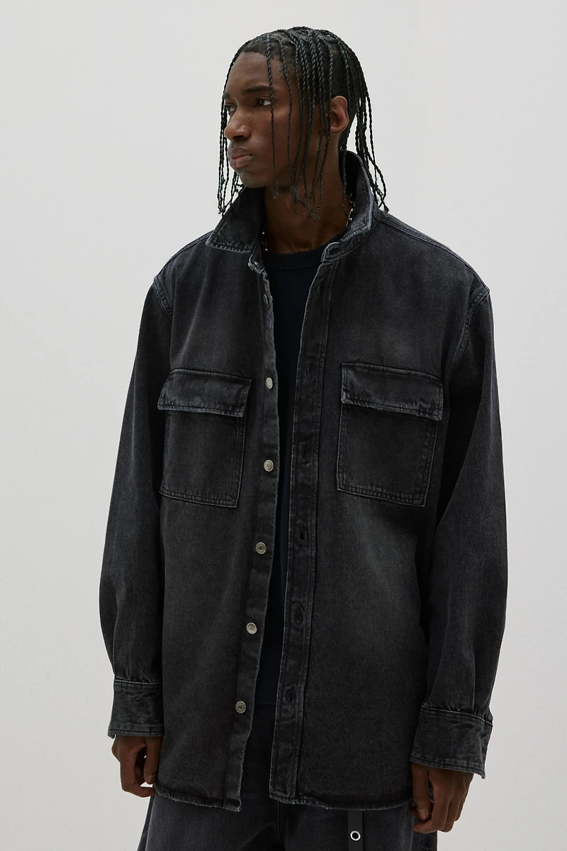 Oversized Fit Denim Shirt
